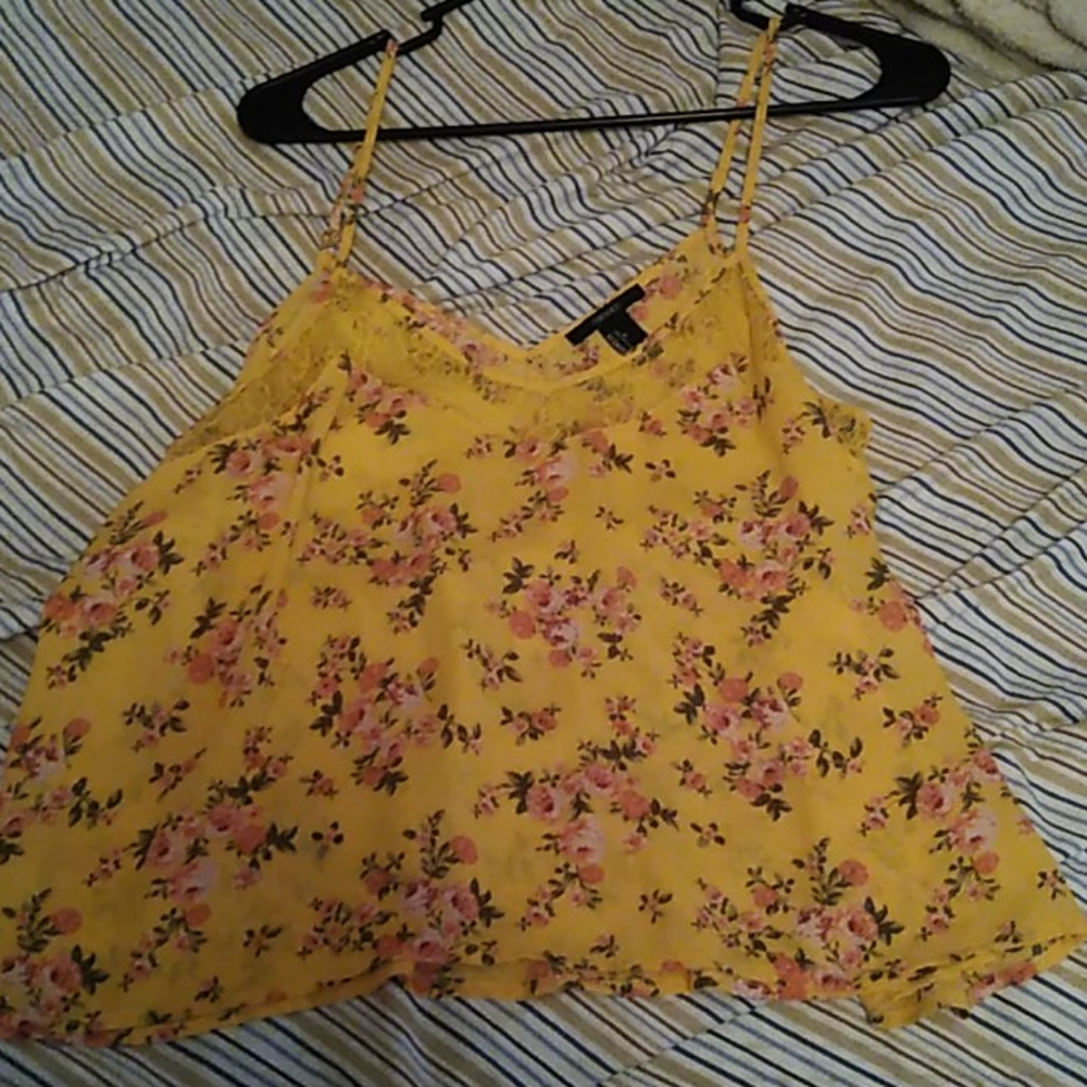 Yellow Floral tank top